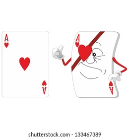 Vector. Emotional playing card set 12