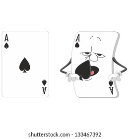 Vector. Emotional playing card set 14