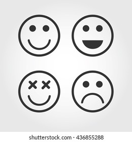 Vector emotions set. icon, flat design