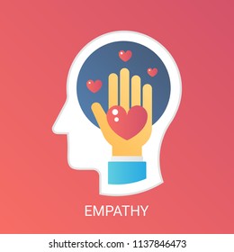 Vector Empathy concept. Modern gradient flat style.