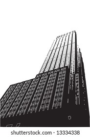 Vector Empire State Building Poster-New York City