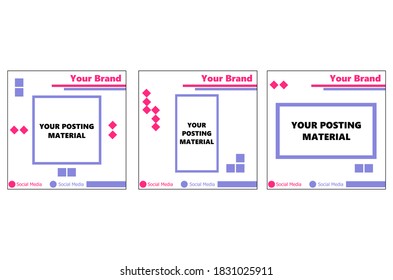 Vector emplate for social media posting