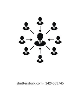 vector employee engagement icon, group icon