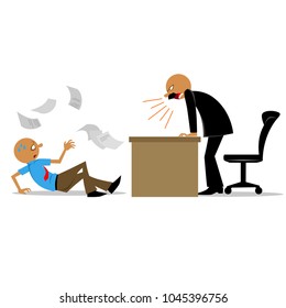 Vector of Employee get scolded by the boss