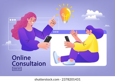 Vector employee talk on video call on mobile with diverse colleagues. video conferencing at home woman having video call meeting with clients at home. group of people cheerful communicating online.