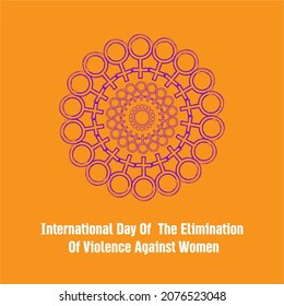 Vector empowerment awarness message concept for the international day of the elimination of violence against women, campaign.