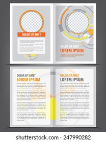 Vector empty bifold brochure design print template