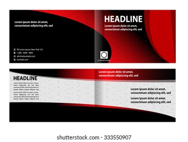 Vector empty bi-fold brochure design print template
