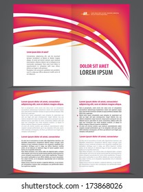 Vector empty bifold brochure print template design