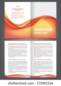 Vector empty bifold brochure print template design