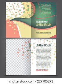 Vector empty bifold brochure print template design