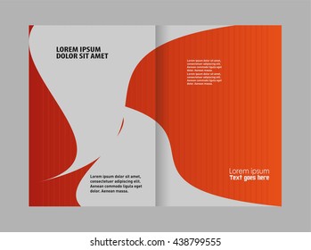 Vector empty bi-fold brochure print template
