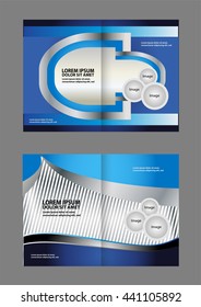 Vector empty bifold brochure print template design
