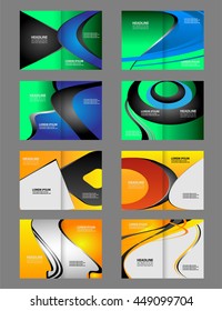 Vector empty bifold brochure print template design

