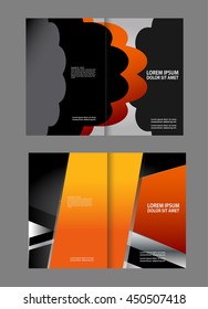 Vector empty bifold brochure print template design
