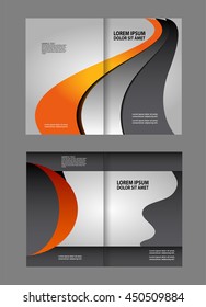 Vector empty bifold brochure print template design
