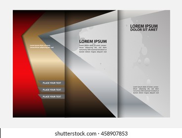 Vector empty bifold brochure print template design
