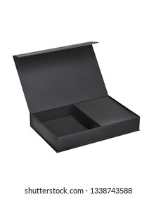 Vector Empty Black Opened gift jewelry box