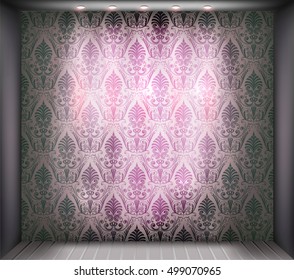 Vector empty boutique luxury window