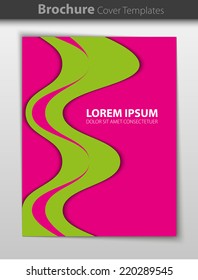 Vector empty brochure cover template design.