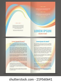 Vector empty brochure print template design