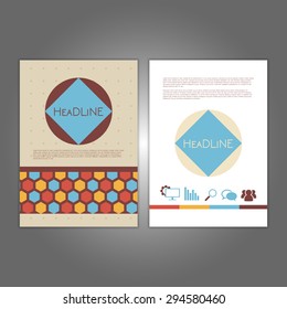 Vector empty brochure template design