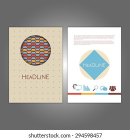Vector empty brochure template design