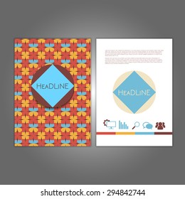 Vector empty brochure template design