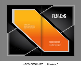 Vector empty brochure template design elements
