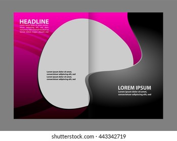 Vector empty brochure template design elements
