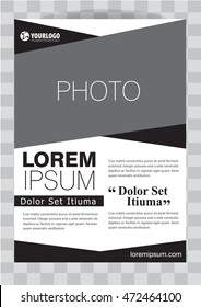 Vector empty brochure template design with elements