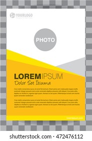 Vector empty brochure template design with elements