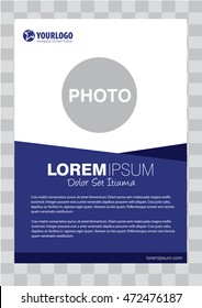 Vector empty brochure template design with elements