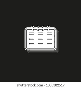 vector empty calendar icon, calendar symbol, event icon