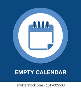 Vector Empty Calendar Icon, Calendar Symbol, Event Icon