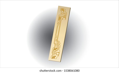 vector Empty circuit board. Board bottom View on white background. eps10