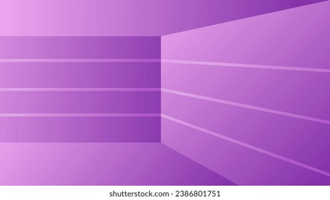 Vector Empty Corner Room Purple Gradient, Straight Lines on the Wall product showcase showroom