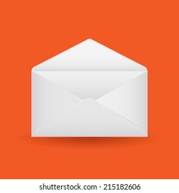 Vector empty envelope on background
