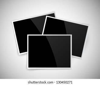 Vector empty glossy photos