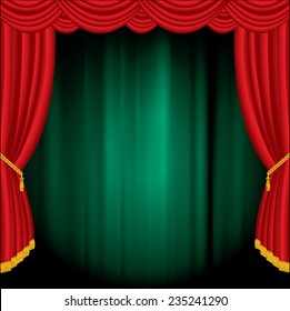 vector empty green stage