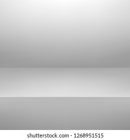 Vector empty grey shelf room background