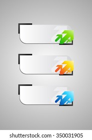 Vector : Empty label arrows style on gray background