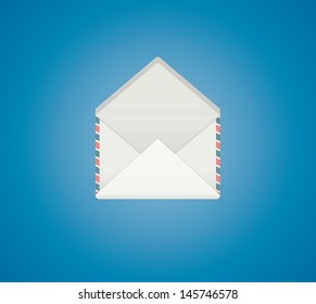 Vector of empty opened envelope.