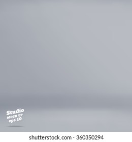 Vector :Empty pale grey studio room background ,Template mock up for display of product,Business backdrop