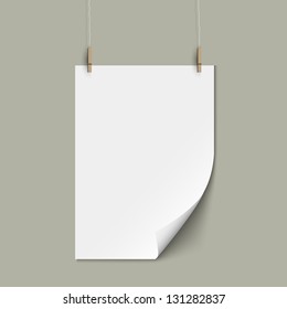 Vector empty paper sheet