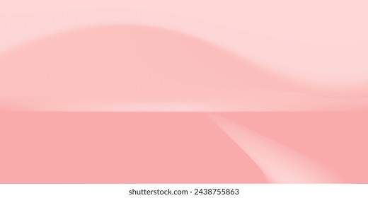Vector Empty pastel pink color studio table room background ,product display with copy space for display of content design