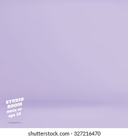 Vector : Empty Pastel Purple Studio Room Background ,Template Mock Up For Display Of Product,Business Backdrop