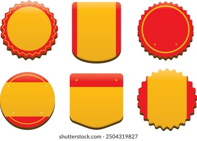 Vector empty price tags. Yellow price tags png. Template of price tags, labels, tags png. Paper discounts on an isolated transparent background, Coupon set, coupons, discount coupon, gift voucher.