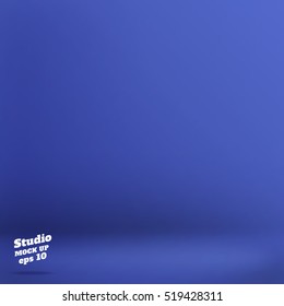 Vector. Empty Purple Blue Color Studio Room Background. Template Mock Up For Display Of Product. Business Backdrop.