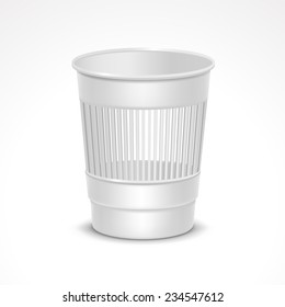 Vector Empty Recycle Bin for Trash and Garbage Isolated on White Background